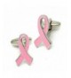 Ribbon Breast Cancer Awarness Cufflinks