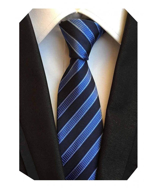 MINDENG Classic Striped Jacquard Necktie
