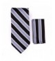 Striped Necktie Black Silver 648 i