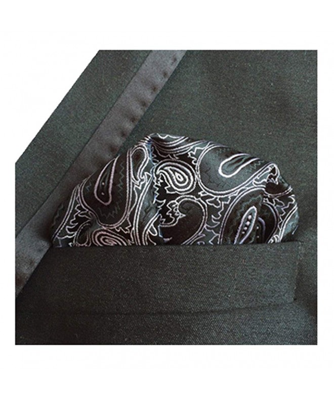 MENDENG Silver Paisley Pocket Handkerchief