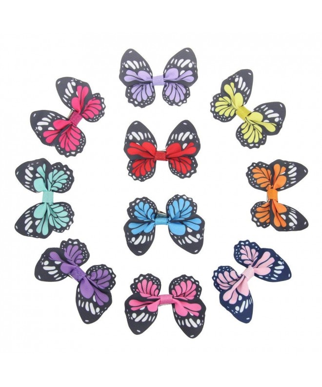 7Rainbows 10pcs Butterfly Barrettes Toddlers