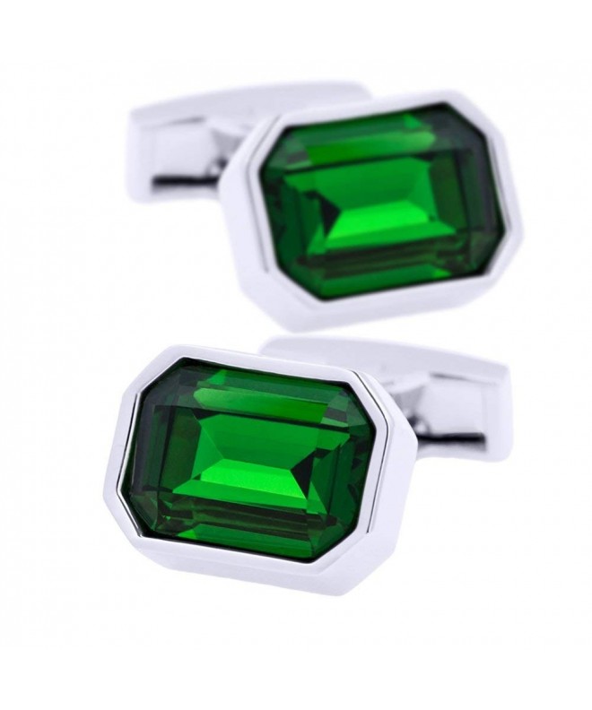 KFLK Green Cufflinks With Crystal