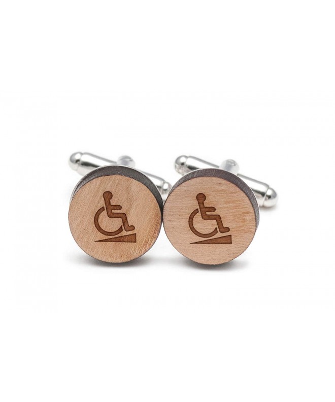 Wooden Accessories Company Wheelchair Cufflinks