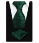 Paisley Handkerchief Wedding Necktie Green