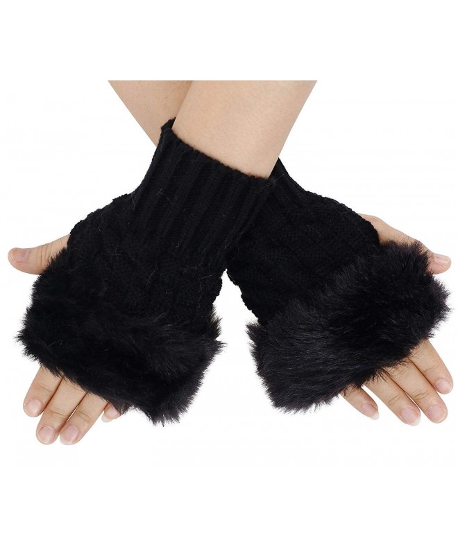 Womens Warmers Fingerless Gloves Winter