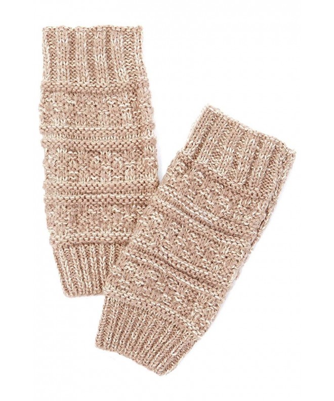 Tans Cotton Knitted Fingerless Gloves