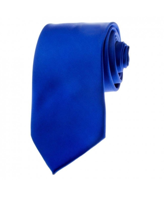 BRAND Necktie SOLID Satin Royal