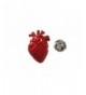 Red Anatomical Heart Lapel Pin