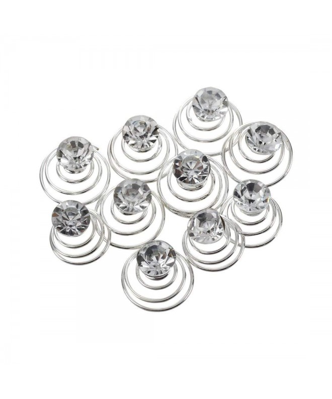 SODIAL silver plated Crystal spiral