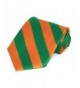 Kelly Green Orange Striped Tie