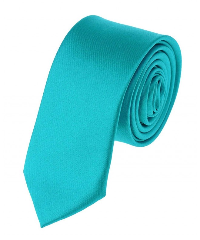 Modern Trendy Polyester Neckties Turquoise