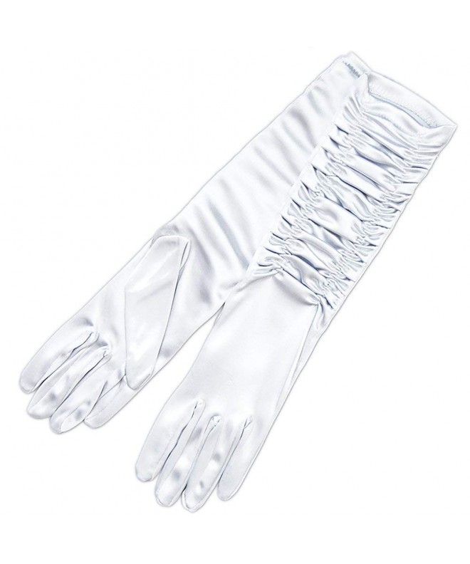 ZaZa Bridal Gathered Gloves One Most White
