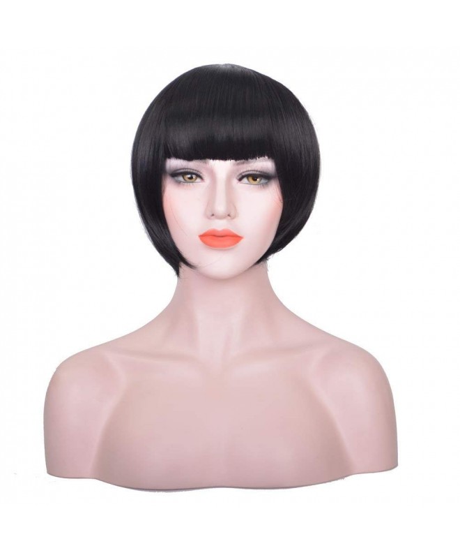 Women Short Straight Natural Synthetic