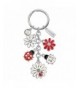 Monnel Flowers Ladybugs Keychain Velvet