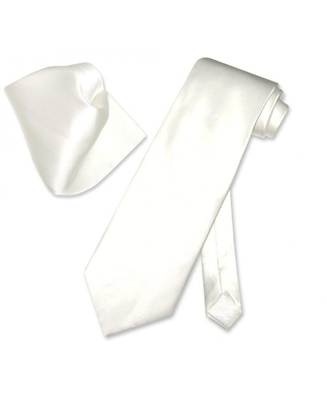 Biagio Solid OFF WHITE NeckTie Handkerchief