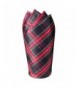 Black Red Tartan Silk Handkerchief
