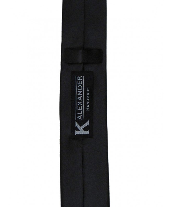 Solid Black Retro Skinny Necktie
