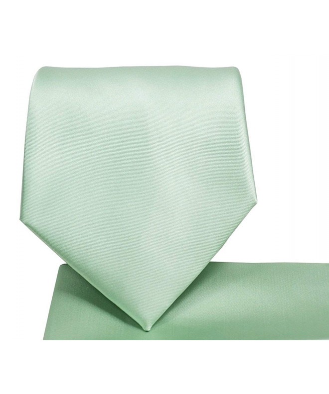 Solid Color Microfiber NeckTie Green