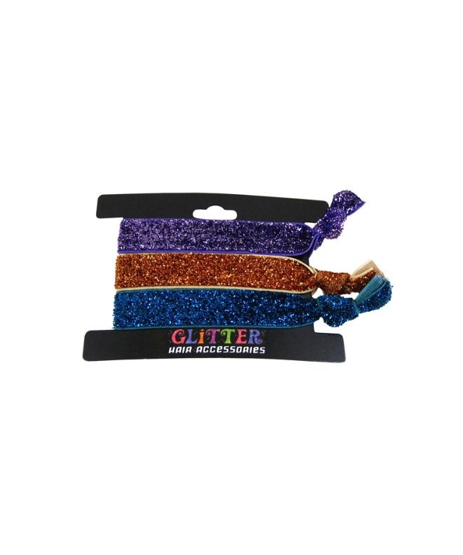 Glitter Ponytail Bracelets Purple Orange