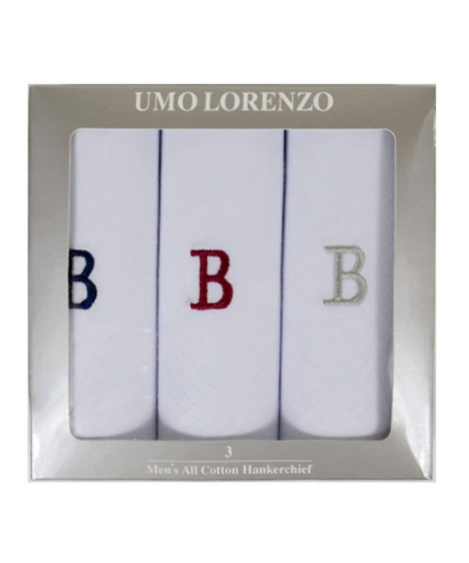 Umo Lorenzo Initial Cotton Handkerchiefs