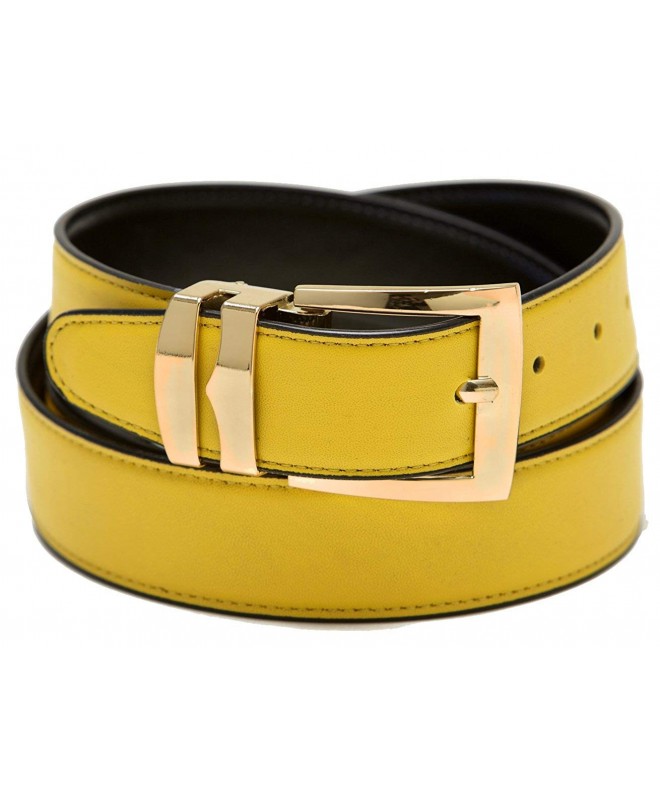 Reversible Bonded Leather Gold Tone Buckle