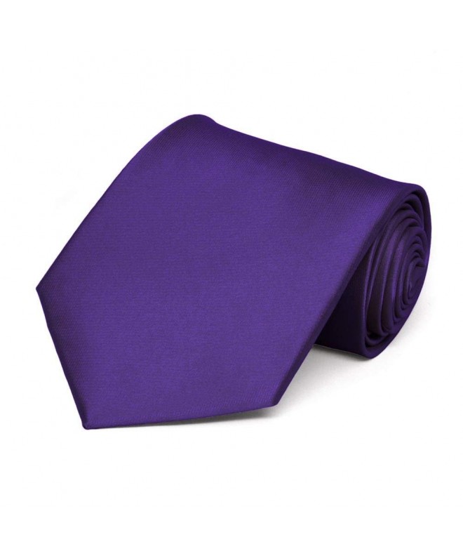 TieMart Purple Extra Solid Necktie