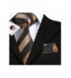 Hi Tie Brown Striped Necktie Cufflinks