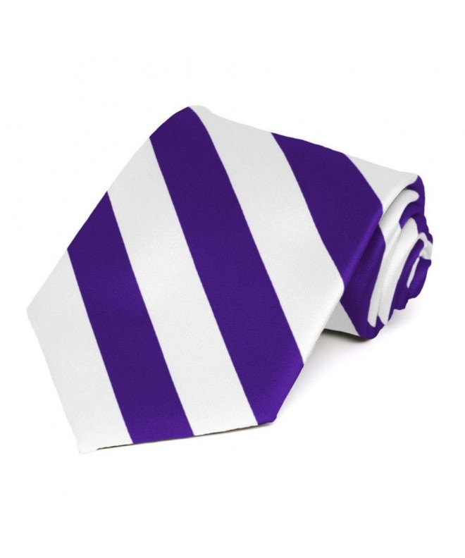 Dark Purple White Striped Tie