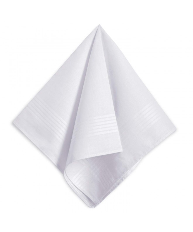 Mens White Handkerchiefs Cotton Hankie