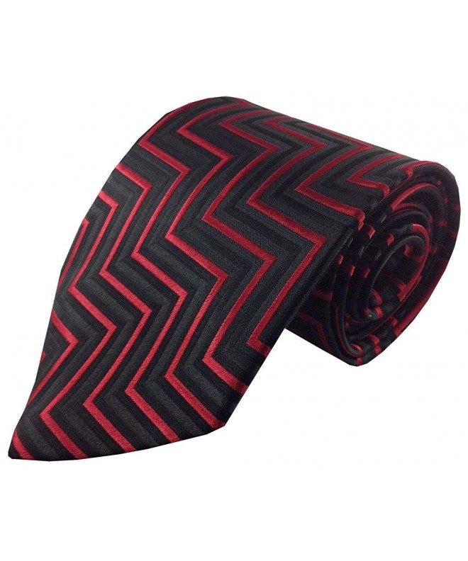 Kailong Black Chevron Design Necktie