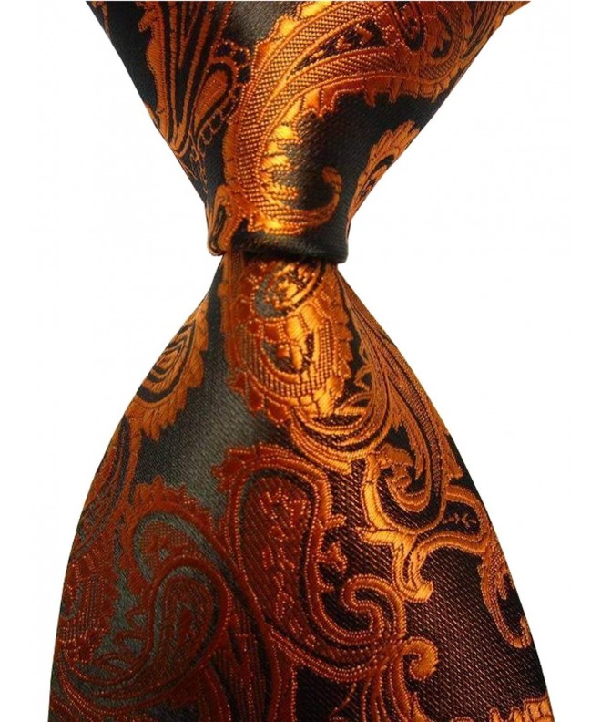 Brown Paisley Jacquard Woven Necktie