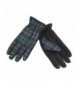 Isotoner SmarTouch Plaid Sueded Gloves Black L