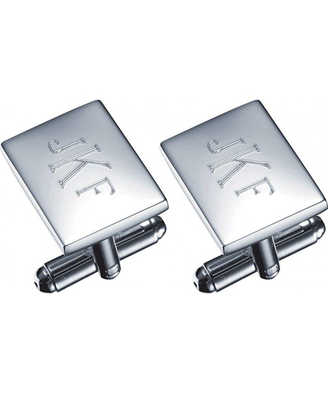 Visol Personalized Silver Cufflinks Engraving