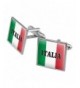 Italia Italian Square Cufflink Silver