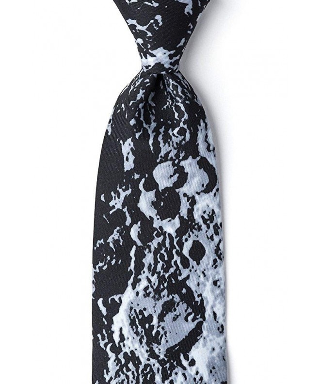 Silver Silk Moons Surface Necktie