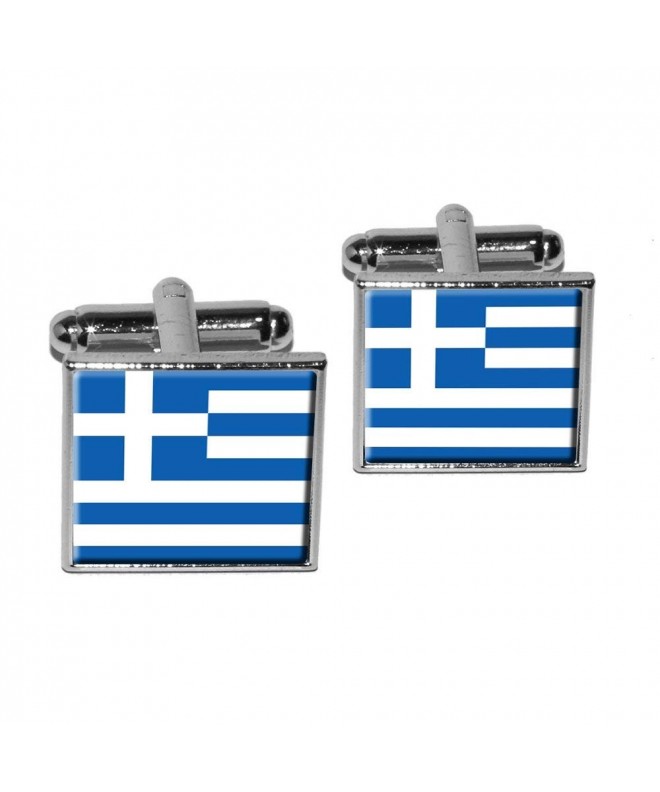 Greece Greek Flag Square Cufflink