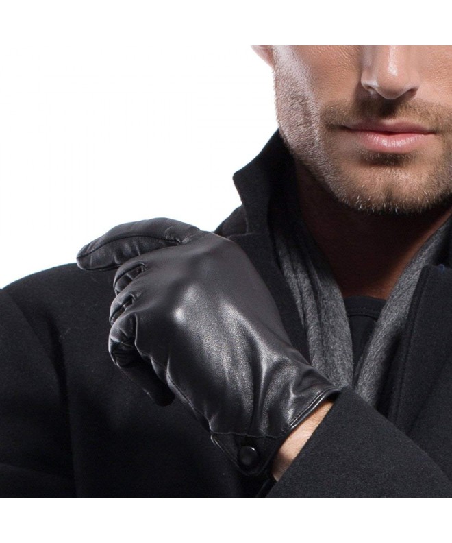 Touchscreen Leather Cashmere Gloves Police