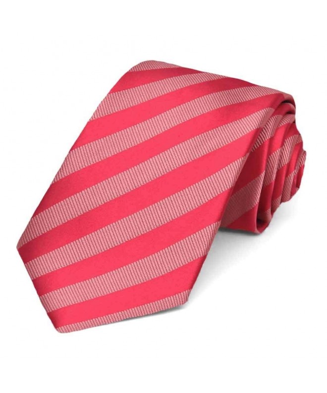 TieMart Guava Formal Striped Tie