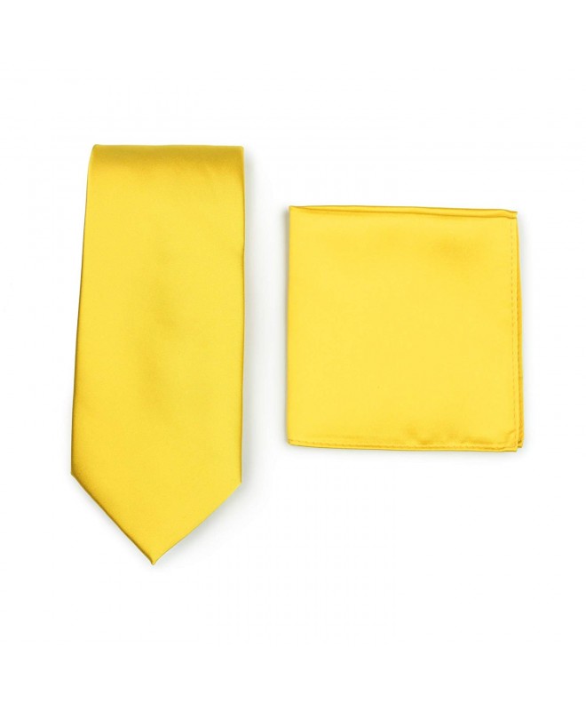 Bows N Ties Necktie Pocket Square Yellow