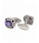 Kemstone Silver Crystal Cufflinks Jewelry