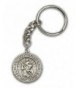 America Antique Silver Christopher Keychain