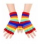 Rainbow Fingerless Knitted Fashion Stretchy