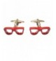 Kiola Designs Red Glasses Cufflinks