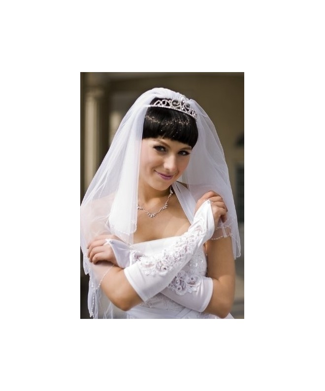 Bridal Wedding White Length Scallop