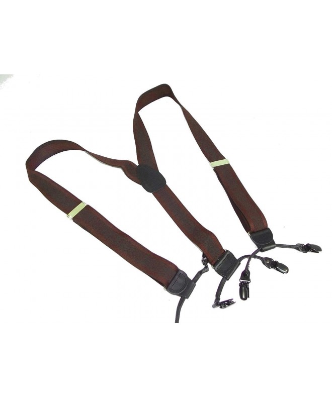 Hold Up Cordovan Jacquard Dual clip Suspenders
