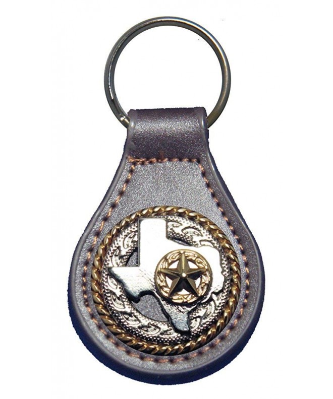 Texas Rope leather keychain Brown