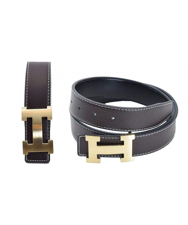 Reversible Leather Removable Buckle Brown