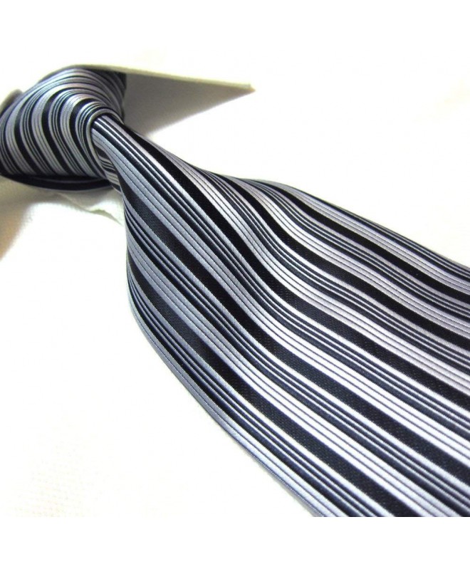 Extra Fashion Silver Black Necktie