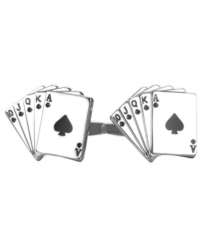 Poker Cufflinks Accessories Platinum Plated