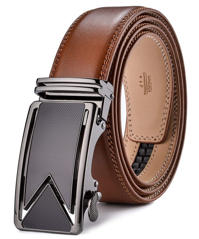 plyesxale Leather Ratchet Automatic Buckle